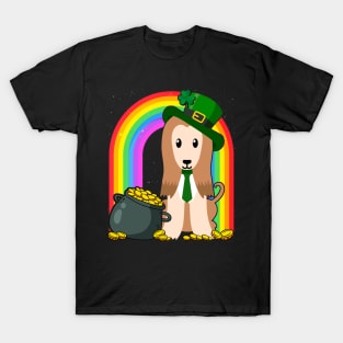 Afghan Hound Rainbow Irish Clover St Patrick Day Dog Gift product T-Shirt